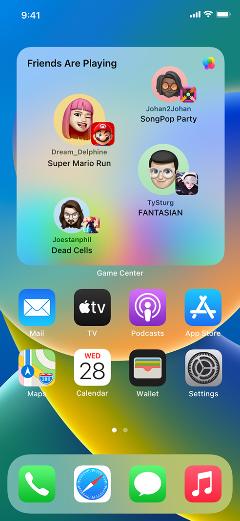 iPhone displaying Friends Are Playing in Game Center