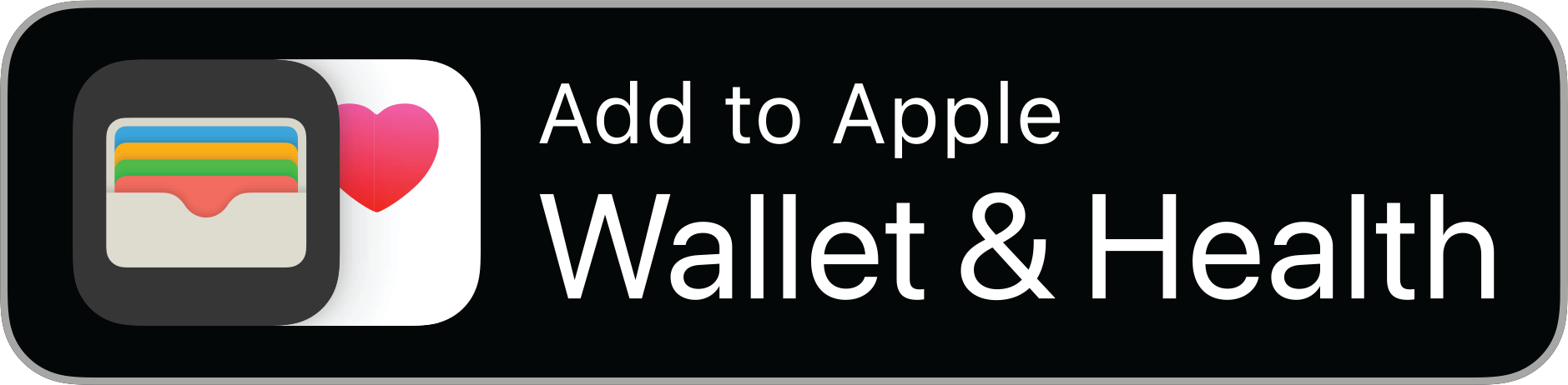 Add to Apple Wallet & Health button